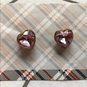 Pink heart earrings