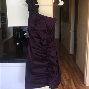 Purple evening dress