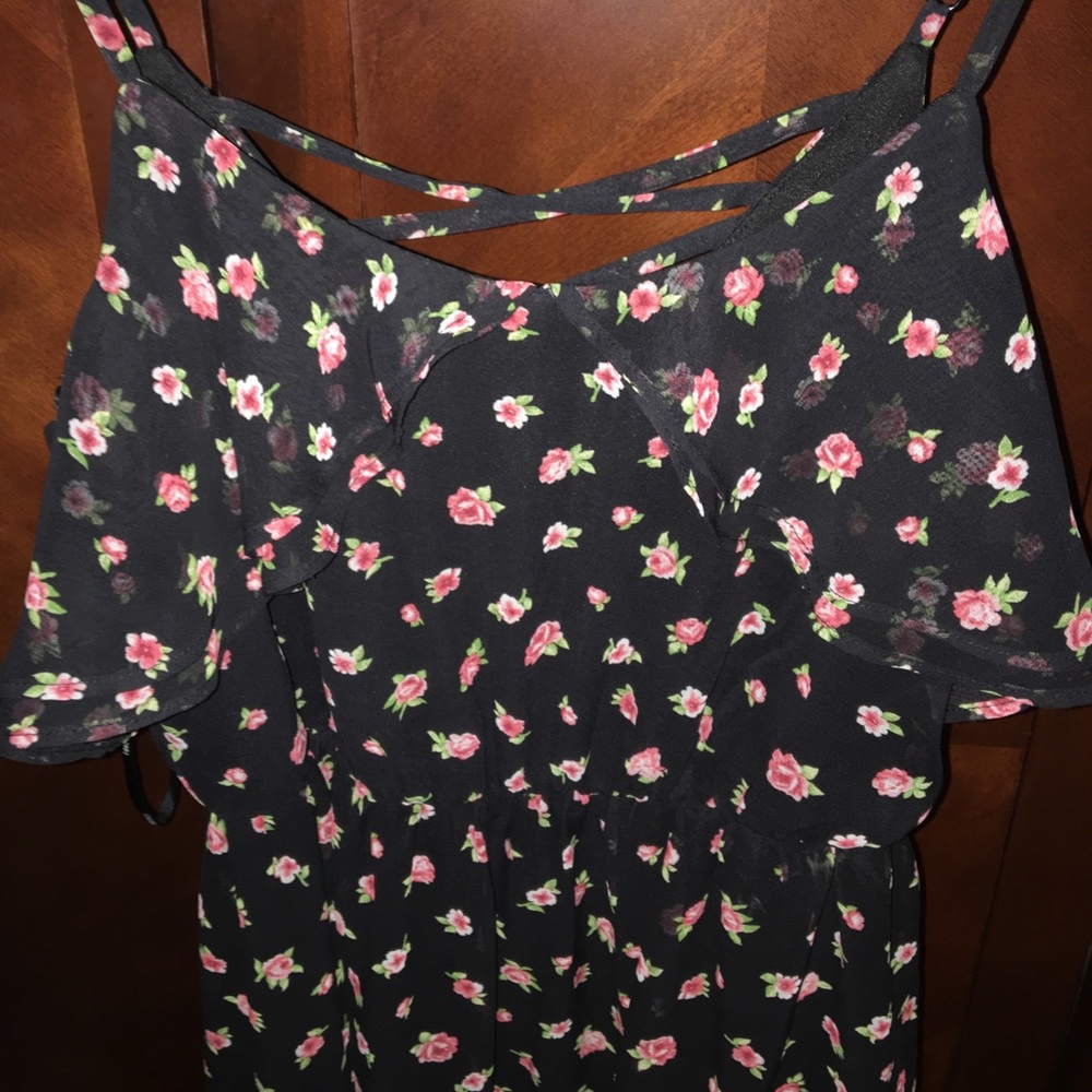 Ruffle rose printed sundress🌹