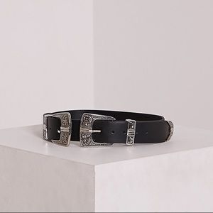 Double Buckle Western Belt