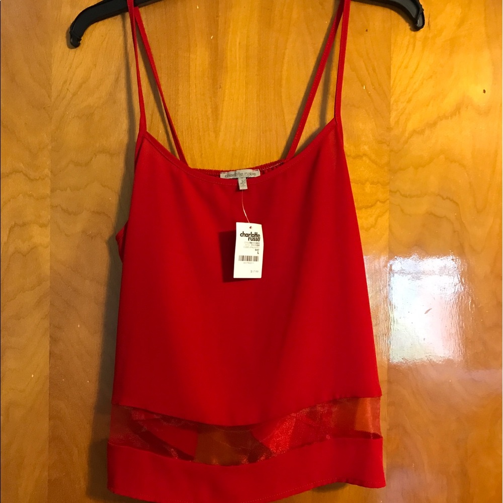 Charlotte Russe red crop top