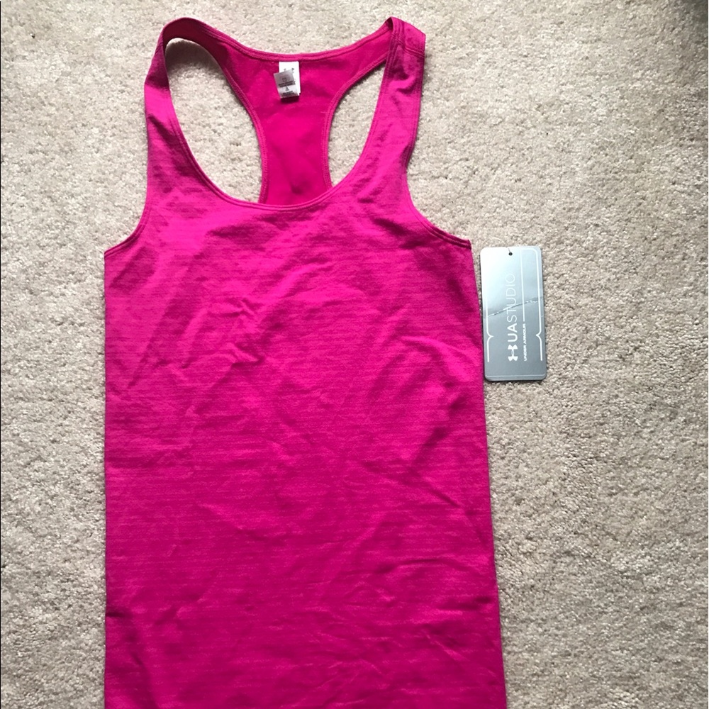 Women's under armor pink workout tank top