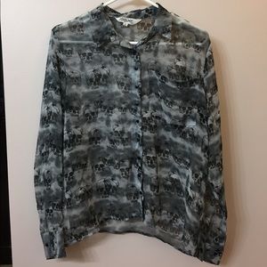 Sheer skull blouse