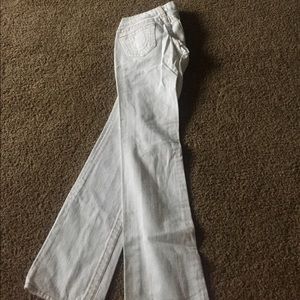 True religion distressed white jeans