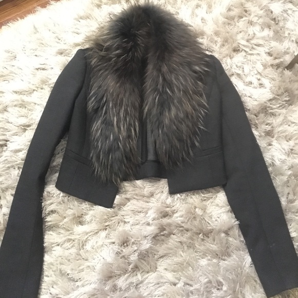 Alice + Olivia Jackets & Blazers - Alice + Olivia Raccoon Collar Jacket