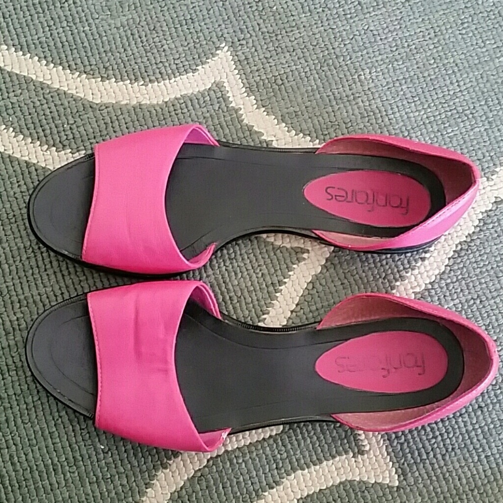Pink flats, good leather quality