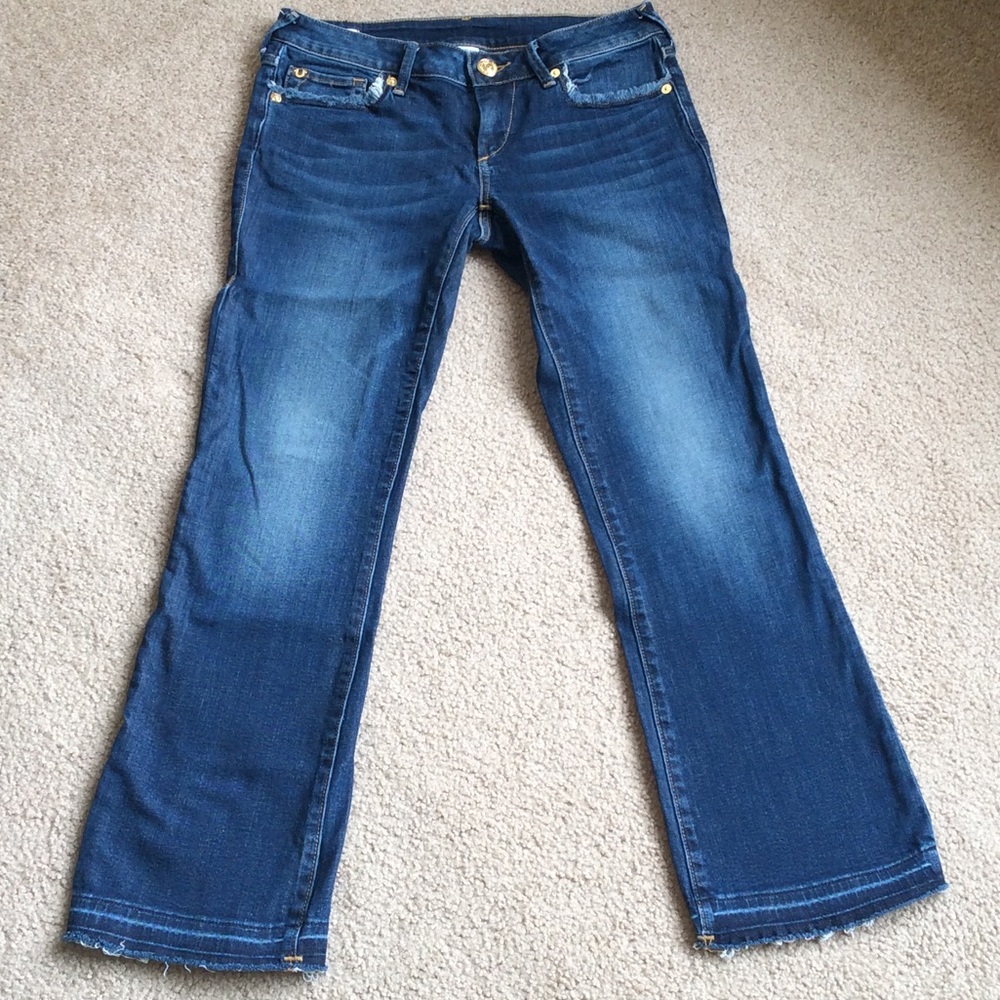 True Religion Karlie low rise bell bottom crop