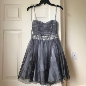 Silver homecoming/ short prom dress