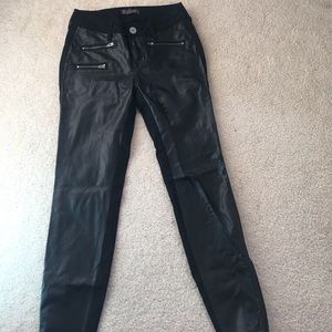 Kylie and Kendall leather skinny jean