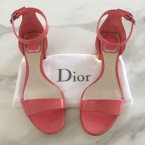 Christian Dior Pink Patent "Dior Cube" Sandals