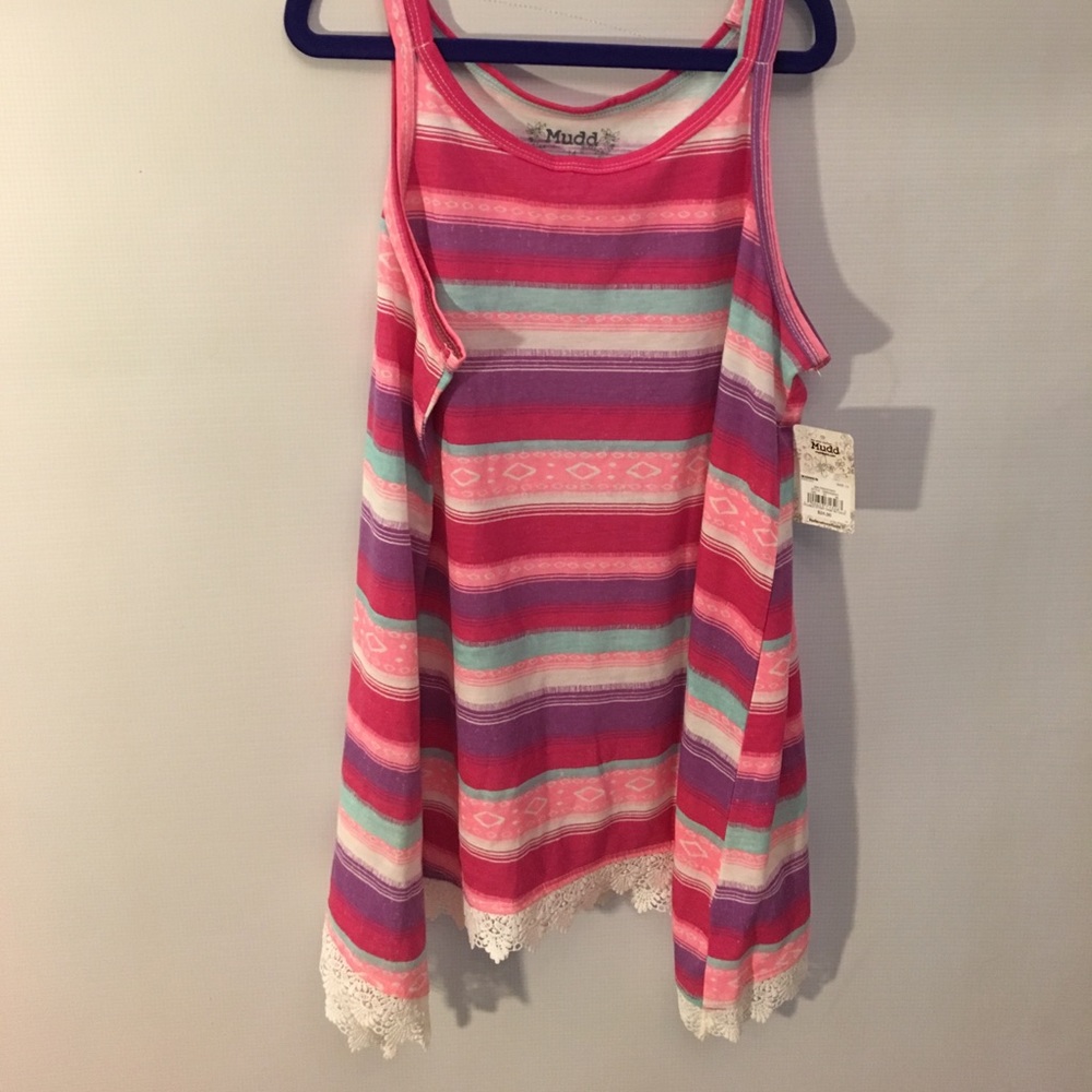 A pink rainbow, summer tank top.