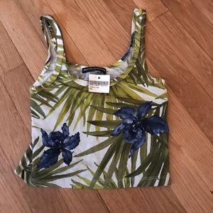 Brandy Melville Palm Crop Top size small