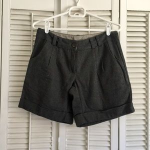 Wool Charcoal Grey Shorts