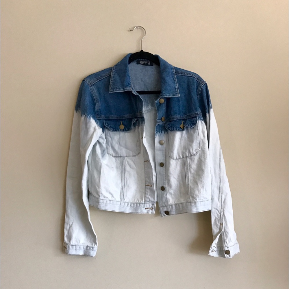 Dip Dye / Ombré Denim Jean Jacket