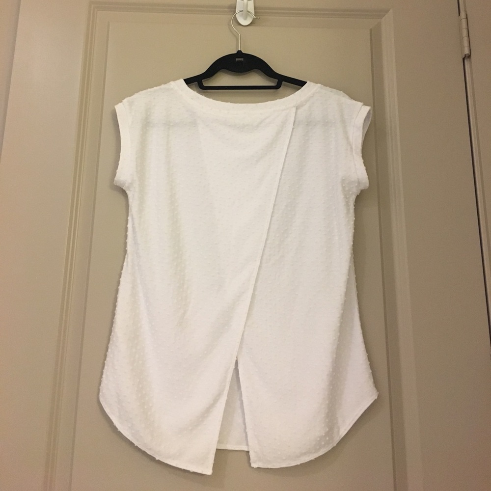 White Polka Dot Aritzia Wilfred Top