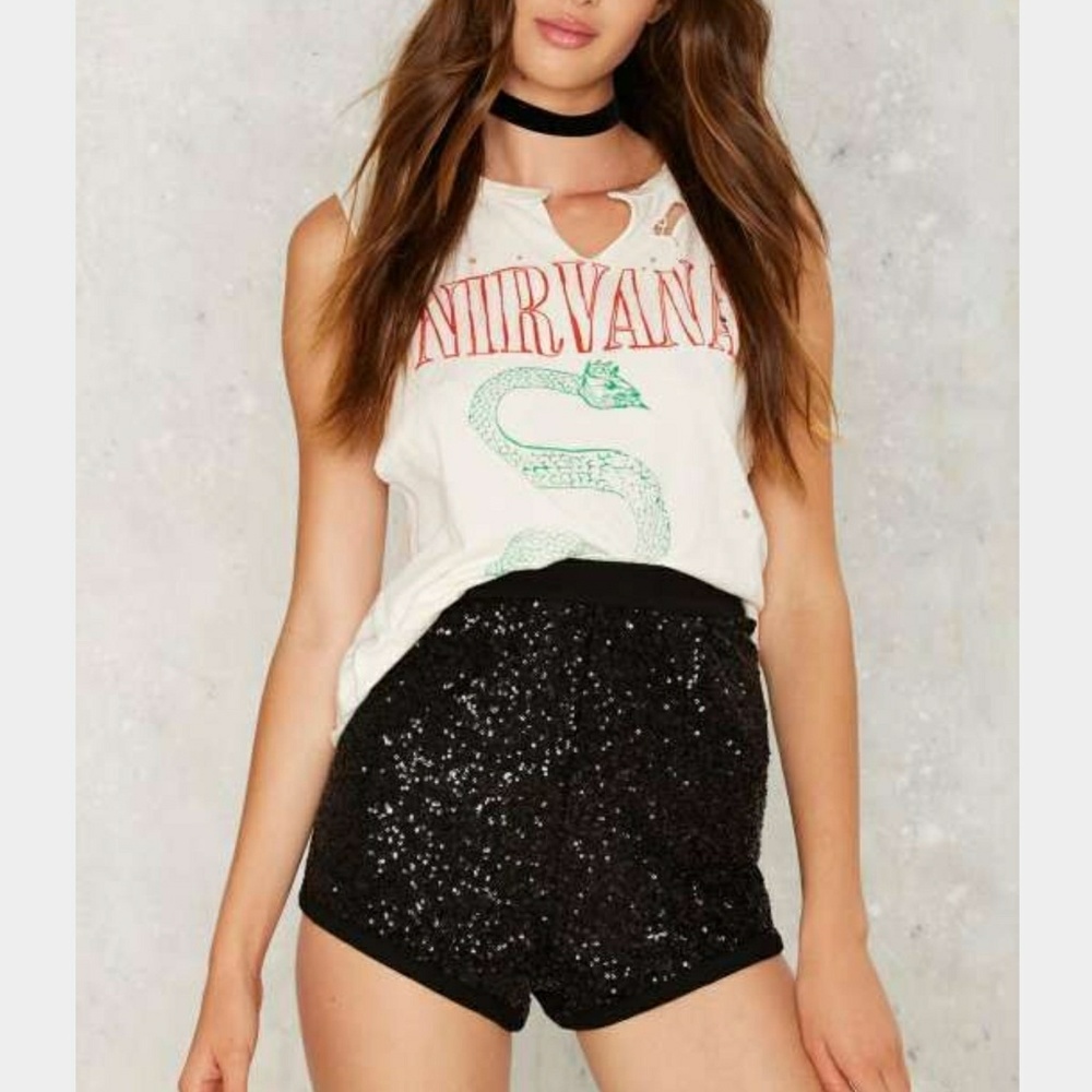 Night walker Disco Shortie High waisted Shorts