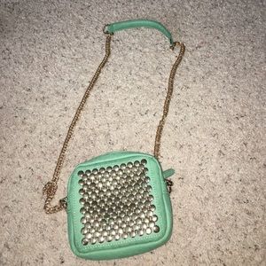 Turquoise and Gold Crossbody