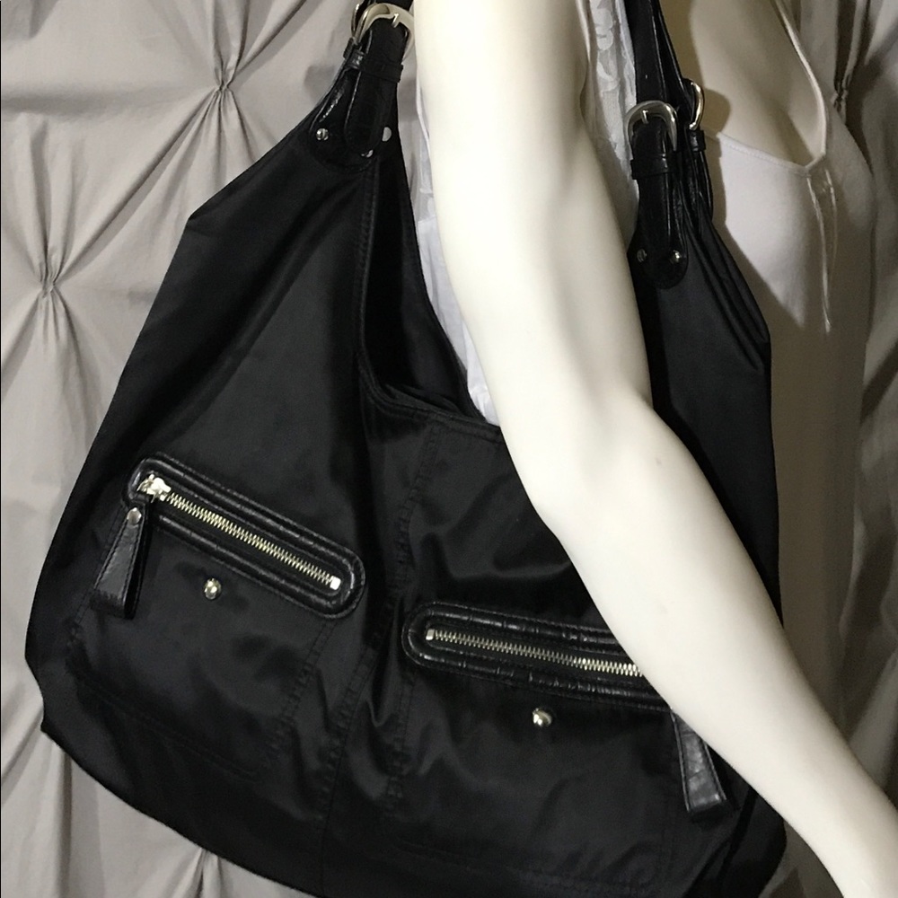 🌀Final Price🌀DKNY Satin & Leather Hobo Bag 🌀