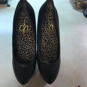 Jessica Simpson Black Platforms