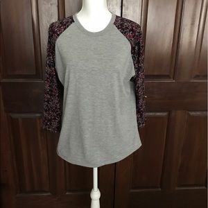 Lularoe lu la roe Randy shirt size XL black gray