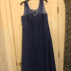 Royal blue evening gown