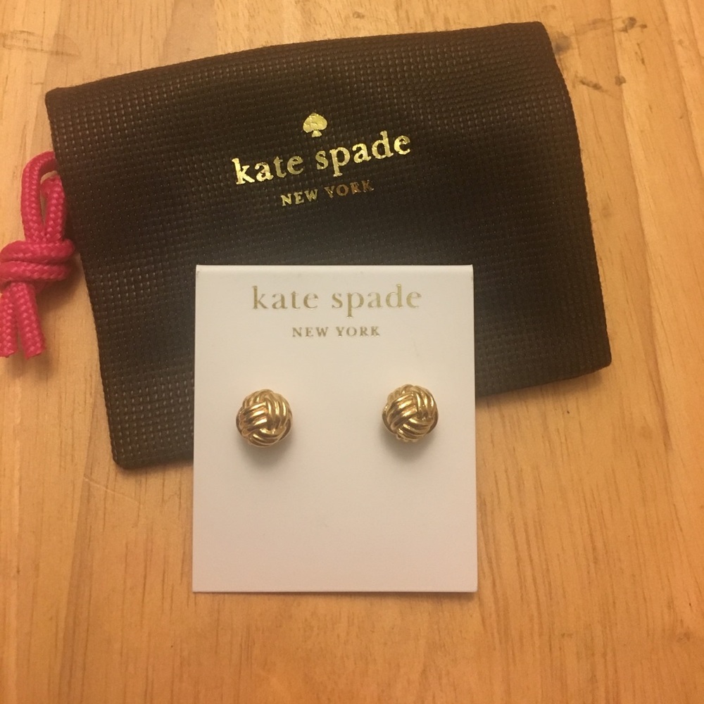 NEW Kate Spade Know the Ropes Gold Knot Earrings