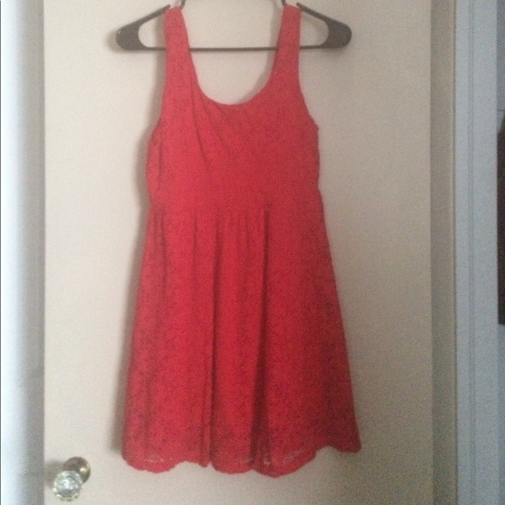 Short red dress