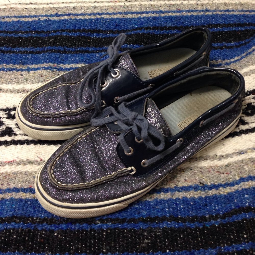 Sorry Top-Sider Blue Glittery Shoes