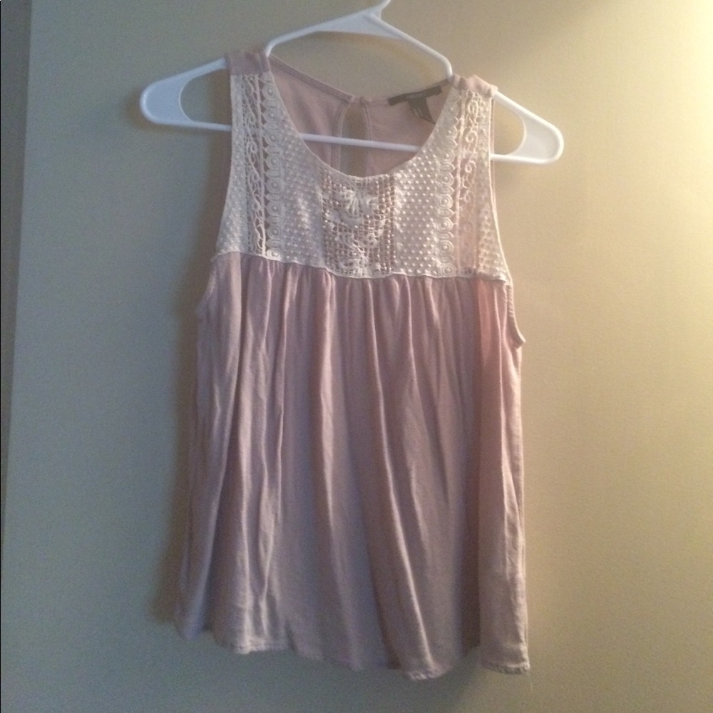 Crochet mauve tank top