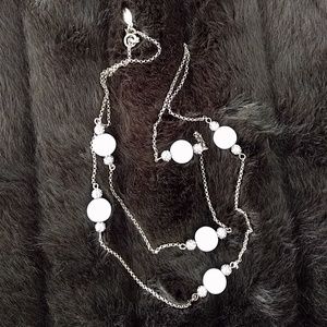 Banana Republic White Beaded Necklacr