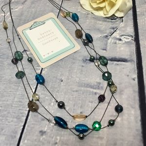 Jewelry - Sea Glass Beaded Layered Necklace Jewelry - Sea Glass Beaded Layered Necklace