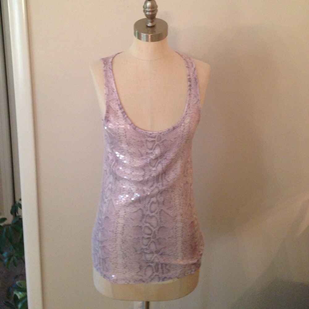 Michael Kors Light Purple Snakeskin Tanktop