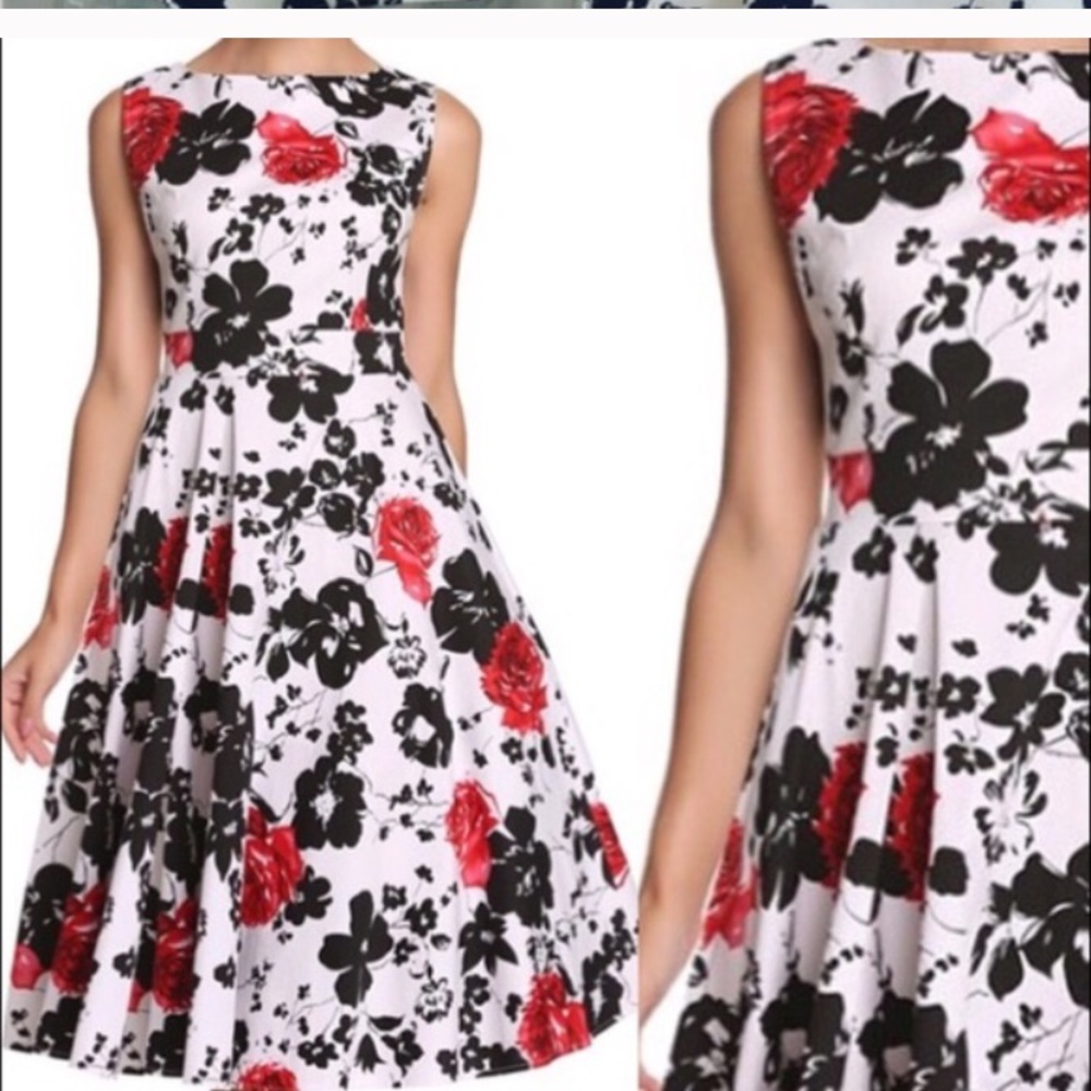 Modern Swing Floral Dress.