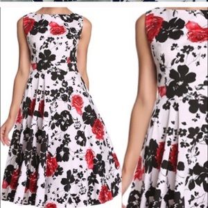 Modern Swing Floral Dress.