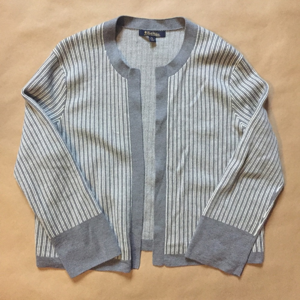 Brooks Brothers striped open cardigan