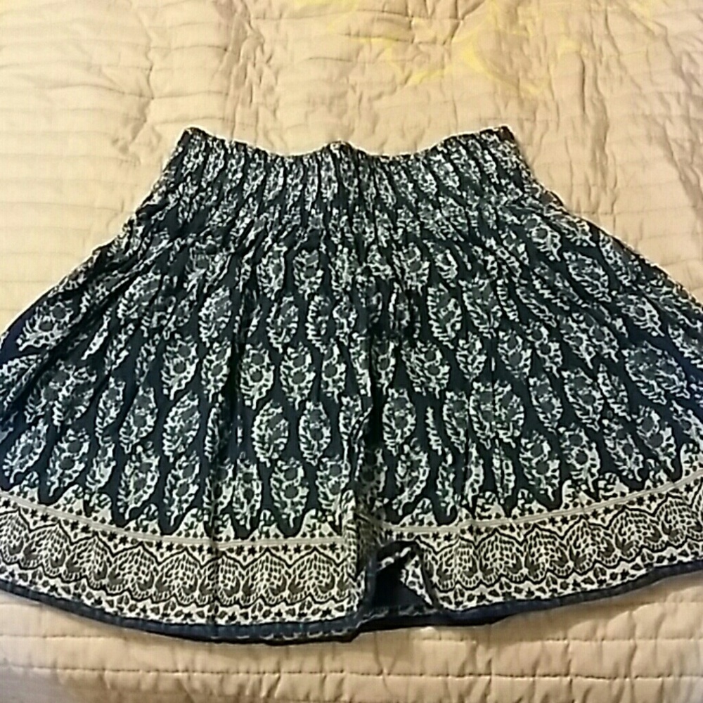 Blue Floral Skirt