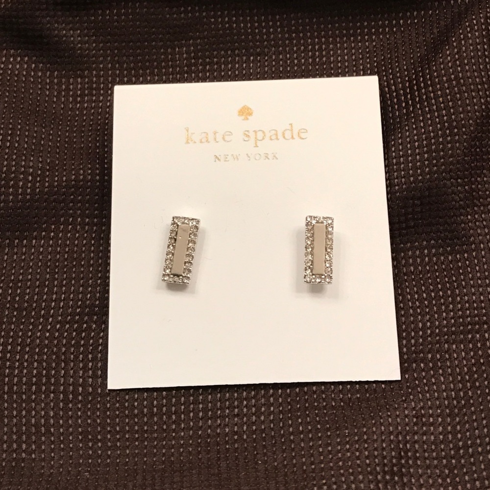 New Silver Tone Kate Spade Earrings