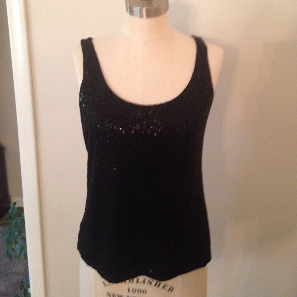 Black Sequined Talbots Tanktop