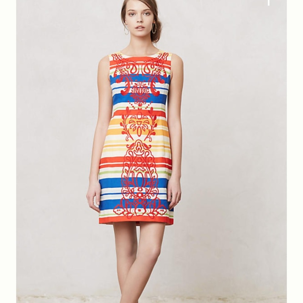 Anthropologie Tabitha Banded Totem Shift dress