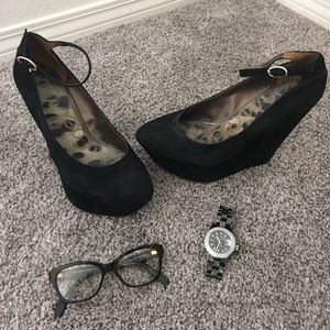Sam Edelman Black Wedges