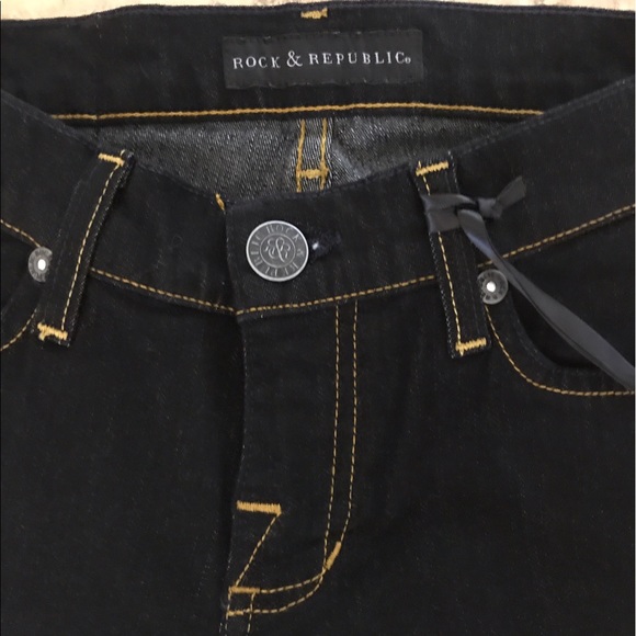 Rock and republic designer dark wash jeans size 24 - Picture 3 of 5