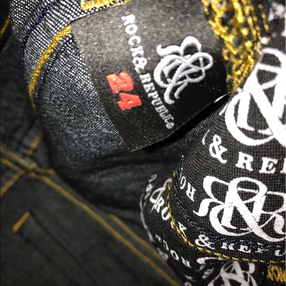 Rock and republic designer dark wash jeans size 24 - Picture 4 of 5