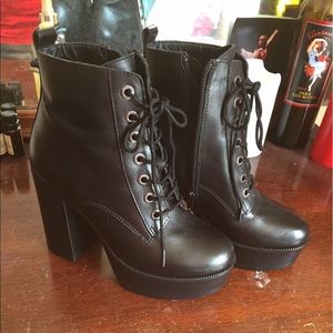 Steve Madden Lace-Up Platform Boots
