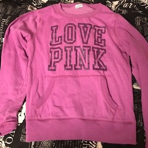 XS PINK Crew neck with pocket