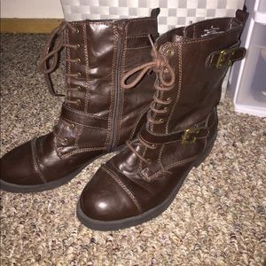 Brown Combat Boots