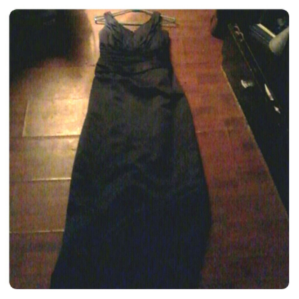 Davids Bridal long black event dress