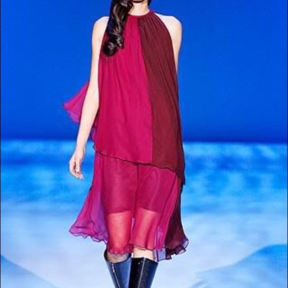 Christian Siriano two toned dress