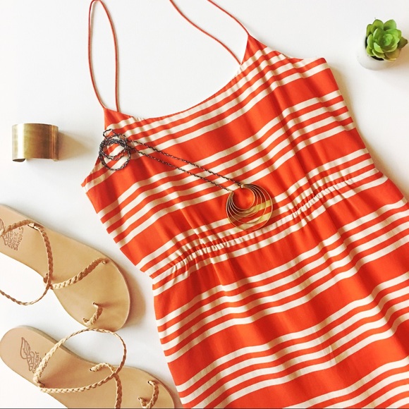 J. Crew Dresses & Skirts - ✨PM Editor pick✨ jcrew • strappy silk stripe dress