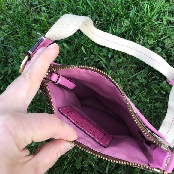 Pink and tan Coach bag - Picture 4 of 7