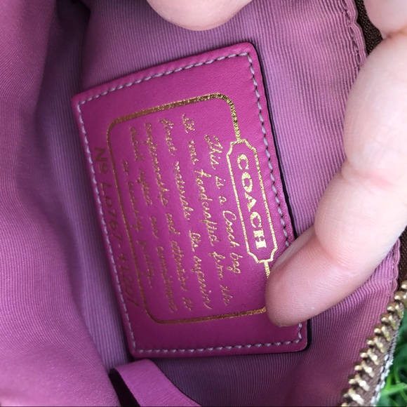 Pink and tan Coach bag - Picture 5 of 7
